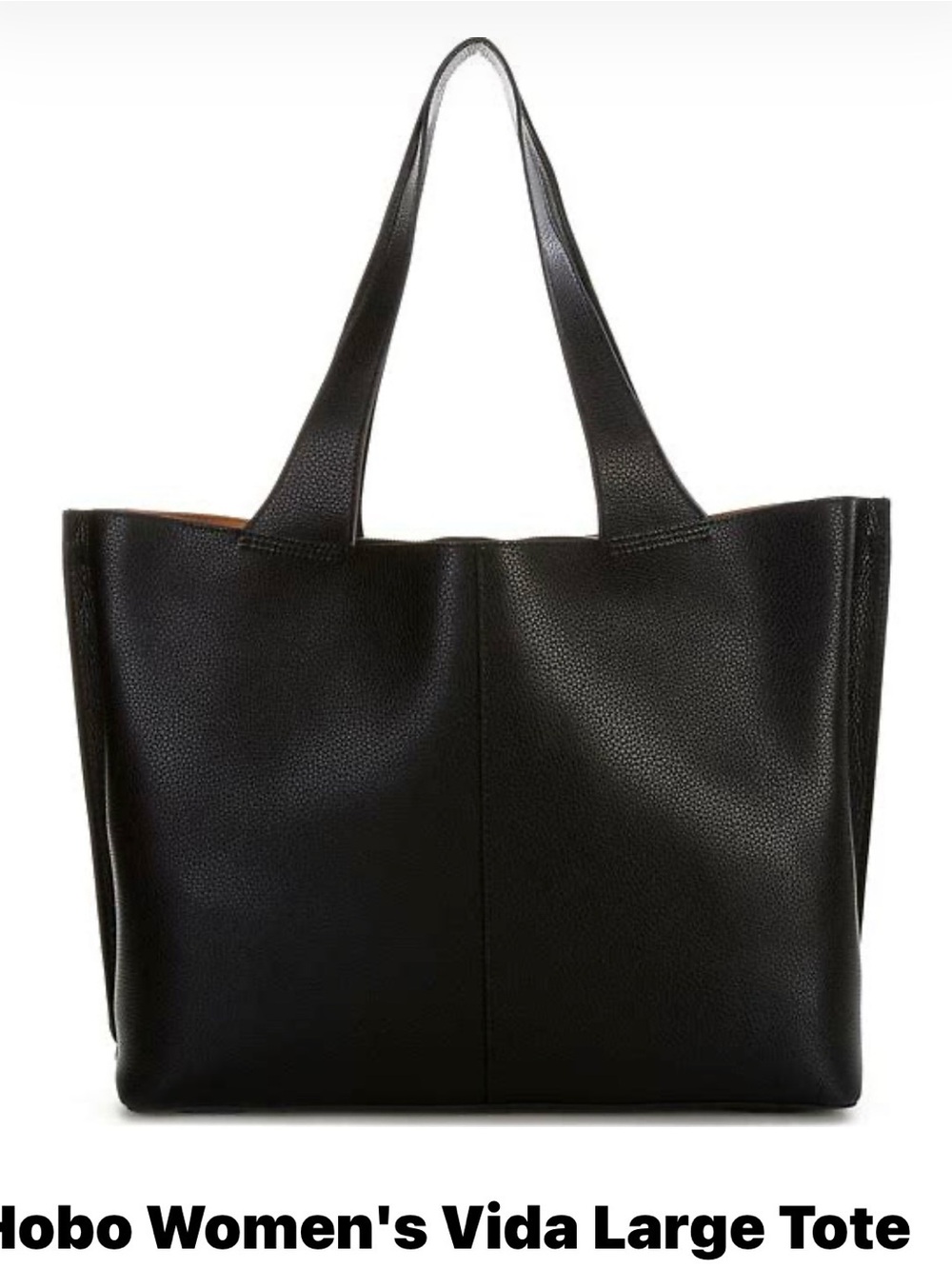 HOBO Black Pebbled Leather Tote Bag